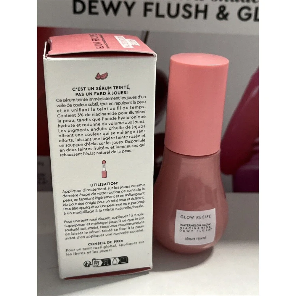 Glow Recipe Watermelon Glow Dewy Flush Tinted Serum in Watermelon Flush 12ml NIB